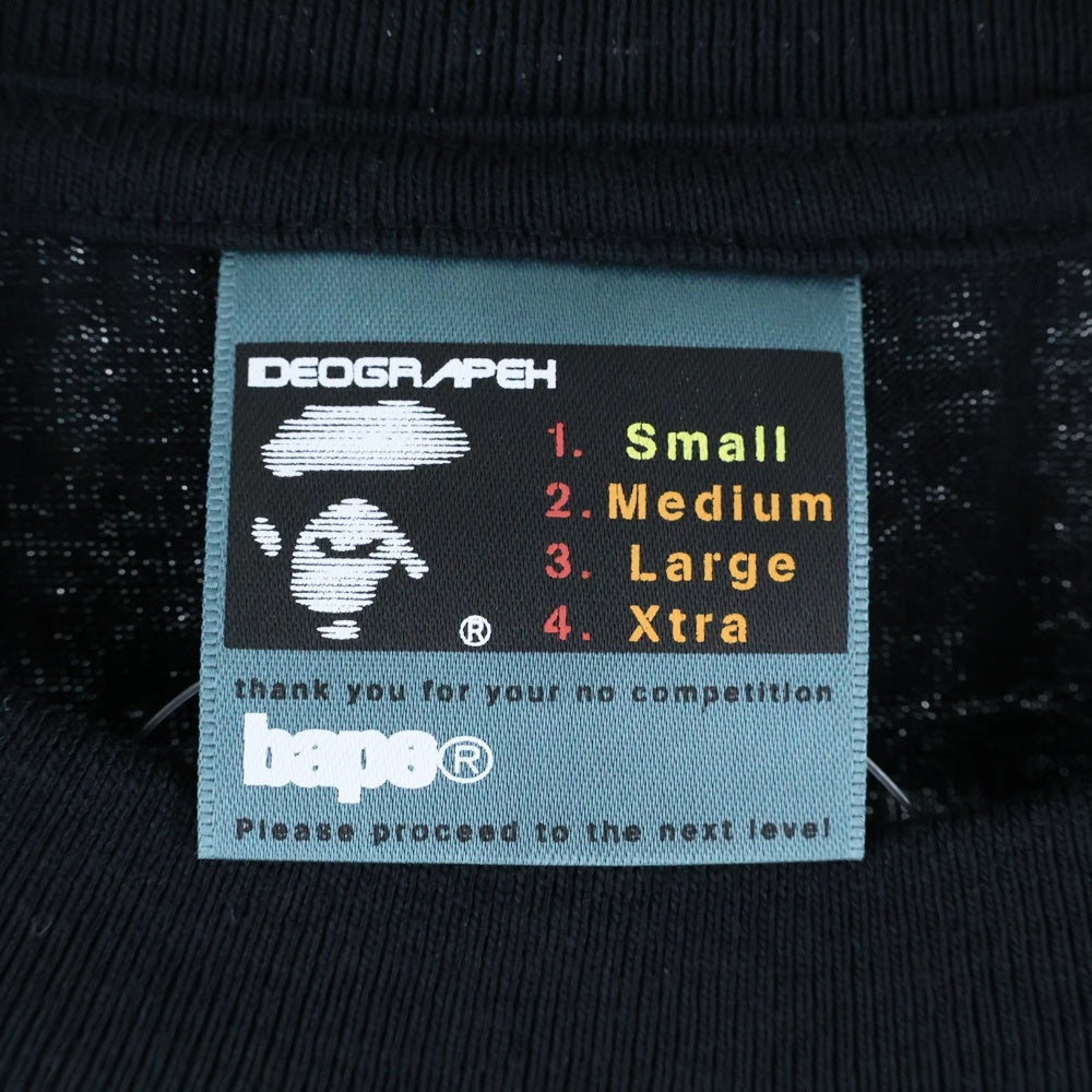 A BATHING APE(アベイシングエイプ) 90s APEロゴプリントクルーネック半袖Tシャツ ブラック