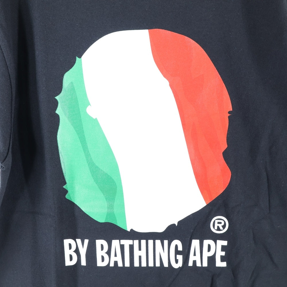 A BATHING APE(アベイシングエイプ) 90s 国旗デザインロゴプリントTシャツ イタリア クルーネック半袖Tシャツ ブラック/レッド/ホワイト/グリーン
