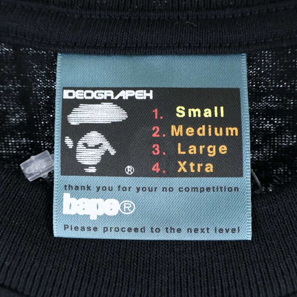 A BATHING APE(アベイシングエイプ) 90s 国旗デザインロゴプリントTシャツ イタリア クルーネック半袖Tシャツ ブラック/レッド/ホワイト/グリーン