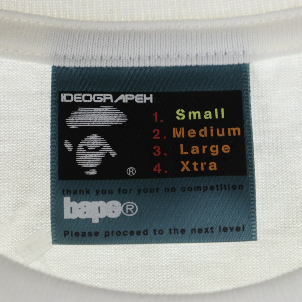 A BATHING APE(アベイシングエイプ) 90s BUSY WORKS ロゴプリント L/S Tシャツ クルーネック長袖Tシャツ ホワイト