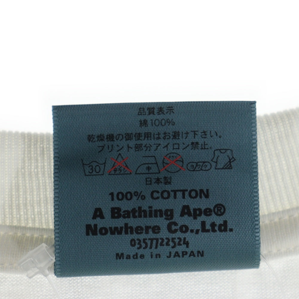 A BATHING APE(アベイシングエイプ) 90s BUSY WORKS ロゴプリント L/S Tシャツ クルーネック長袖Tシャツ ホワイト