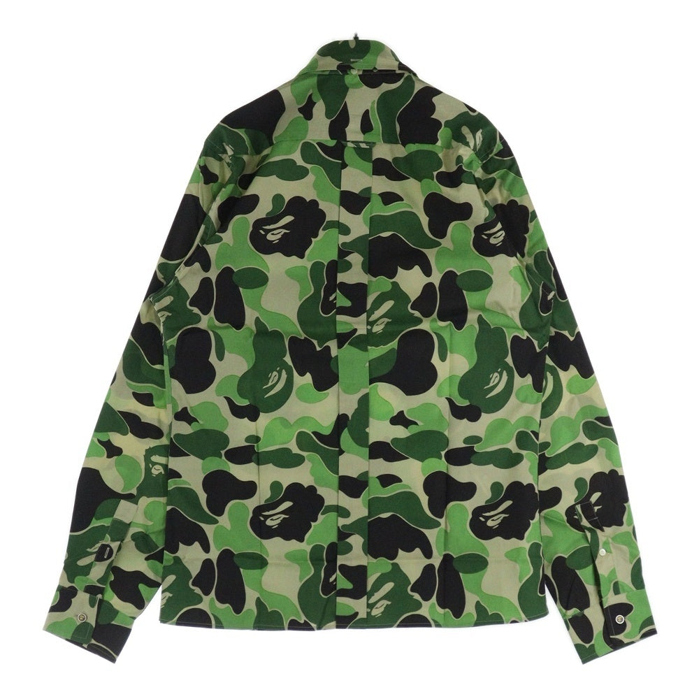 A BATHING APE(アベイシングエイプ) APE CAMO エイプカモボタンダウン長袖シャツ グリーン