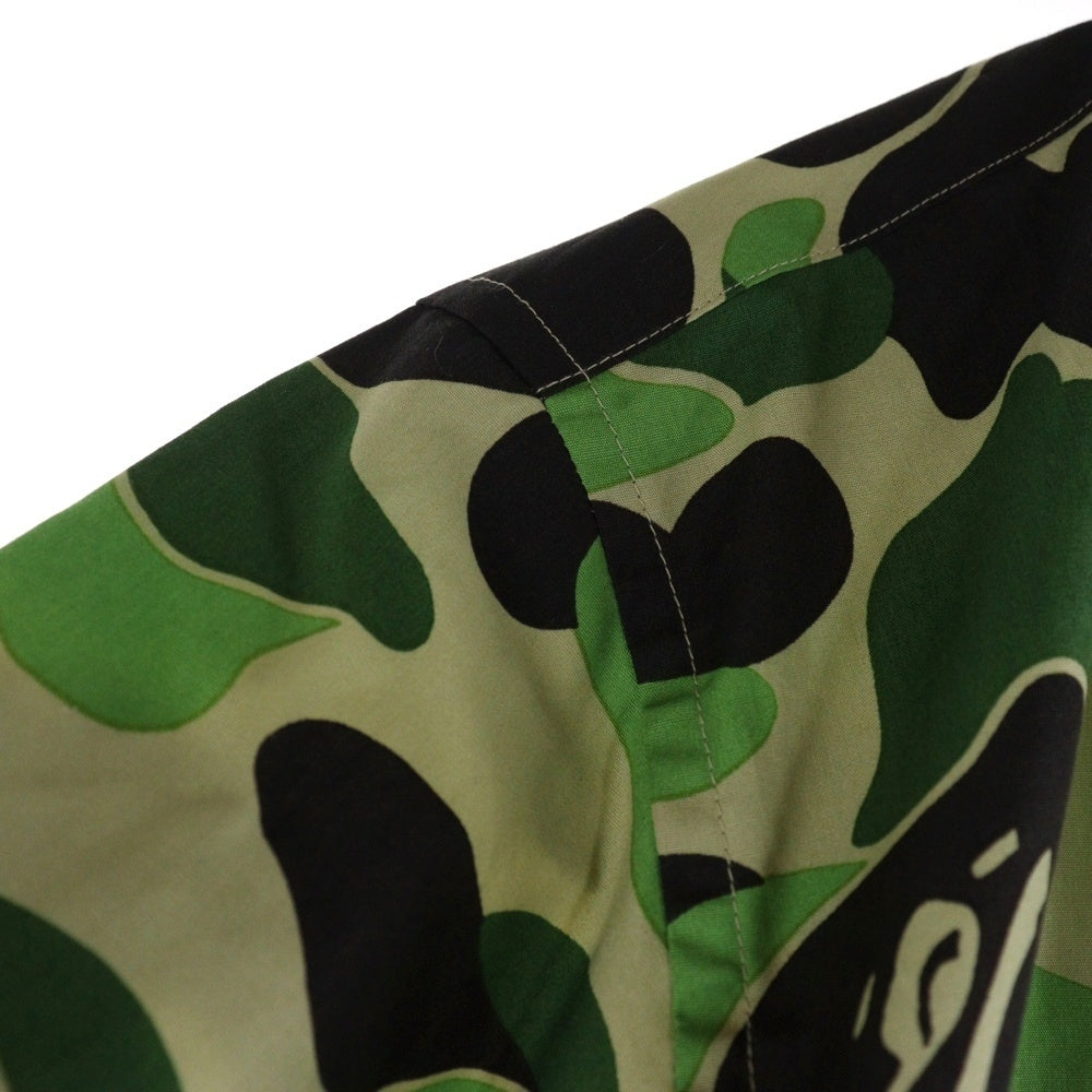 A BATHING APE(アベイシングエイプ) APE CAMO エイプカモボタンダウン長袖シャツ グリーン