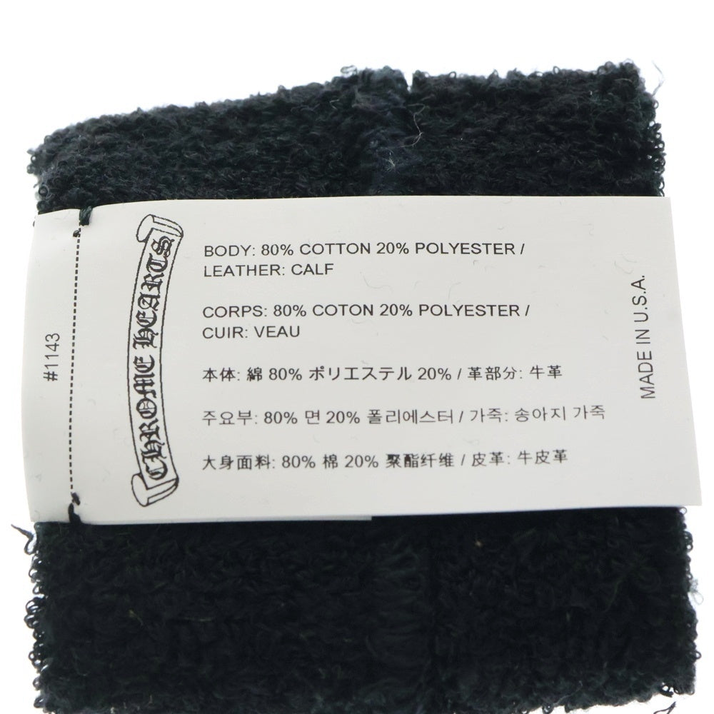 CHROME HEARTS(クロムハーツ) SWEATBAND WRIST エナメルクロスパッチリストバンド ブラック
