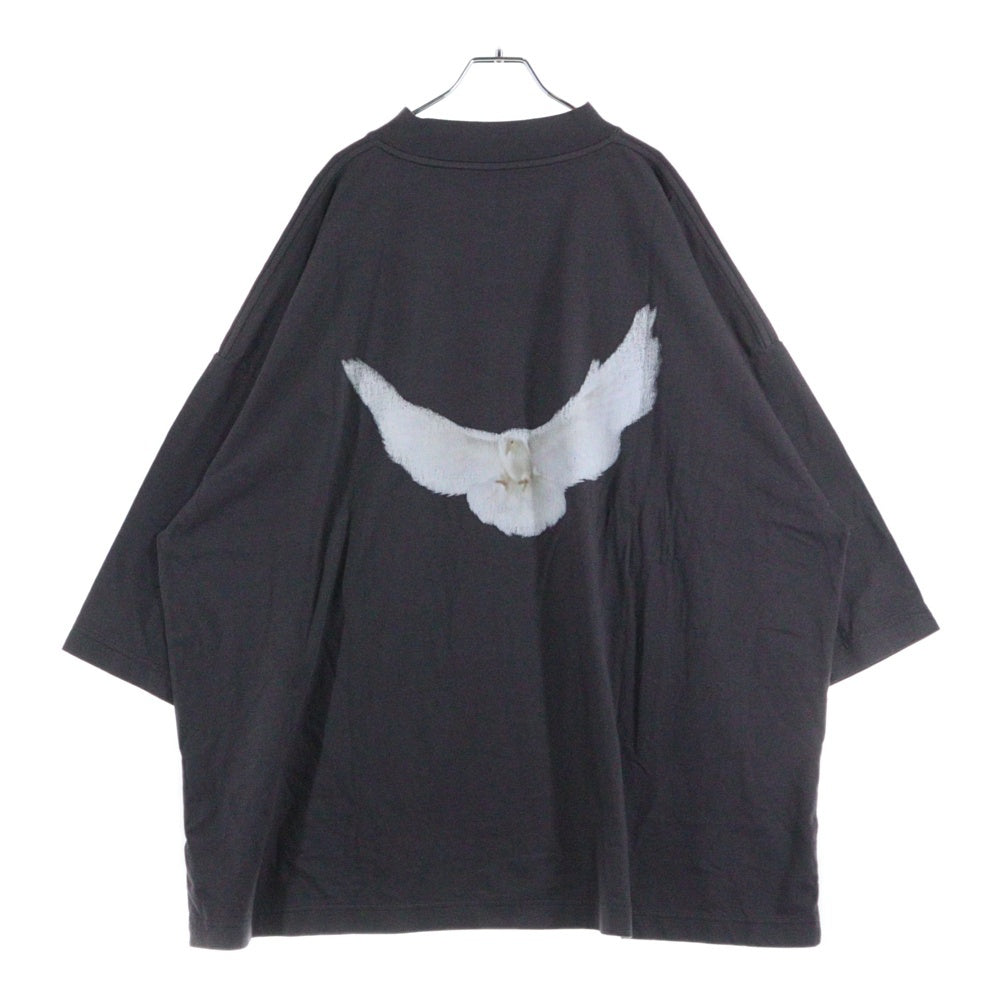 Yeezy Gap Engineered by Balenciaga(イージー ギャップ エンジニアードバイ バレンシアガ) DOVE 3/4 SLEEVE T SHIRT オーバーサイズ 半袖Tシャツ グレー