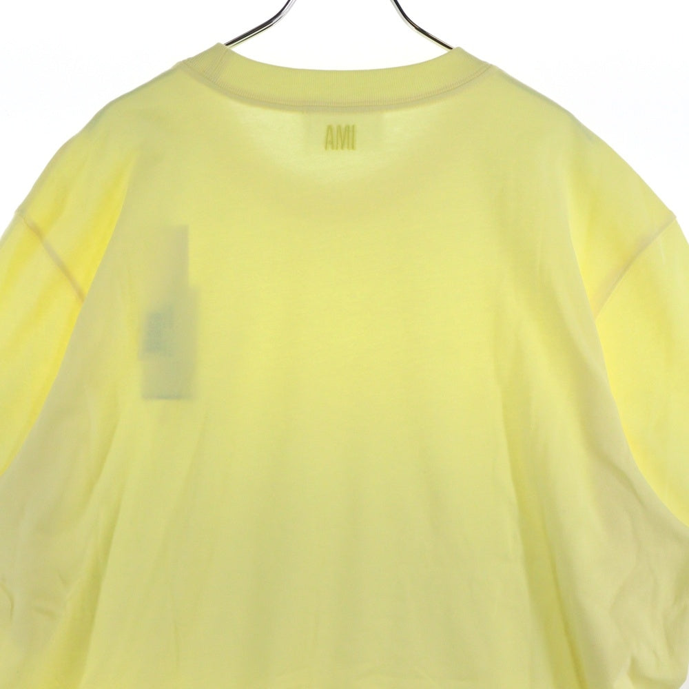 AMI Alexandre Mattiussi(アミアレクサンドルマテュッシ) AMI DE COEUR T-SHIRT ハートロゴ刺繍 半袖Tシャツ イエロー E22UTS002.726