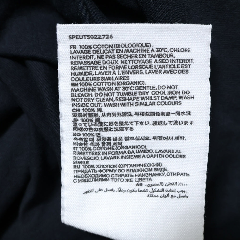 AMI Alexandre Mattiussi(アミアレクサンドルマテュッシ) AMI DE COEUR T-SHIRT ハートロゴ刺繍 半袖Tシャツ ブラック SPEUTS022.726