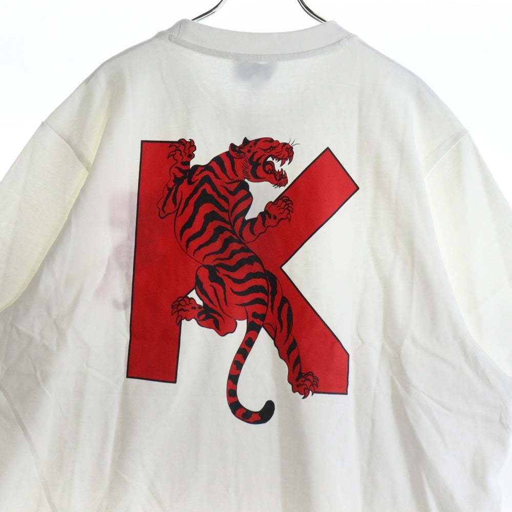 KENZO(ケンゾー) Climbing Tiger Cotton T-Shirt タイガー刺繍 半袖Tシャツ ホワイト FC55TS082CSB