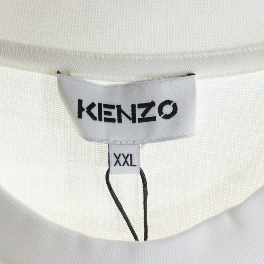 KENZO(ケンゾー) Climbing Tiger Cotton T-Shirt タイガー刺繍 半袖Tシャツ ホワイト FC55TS082CSB