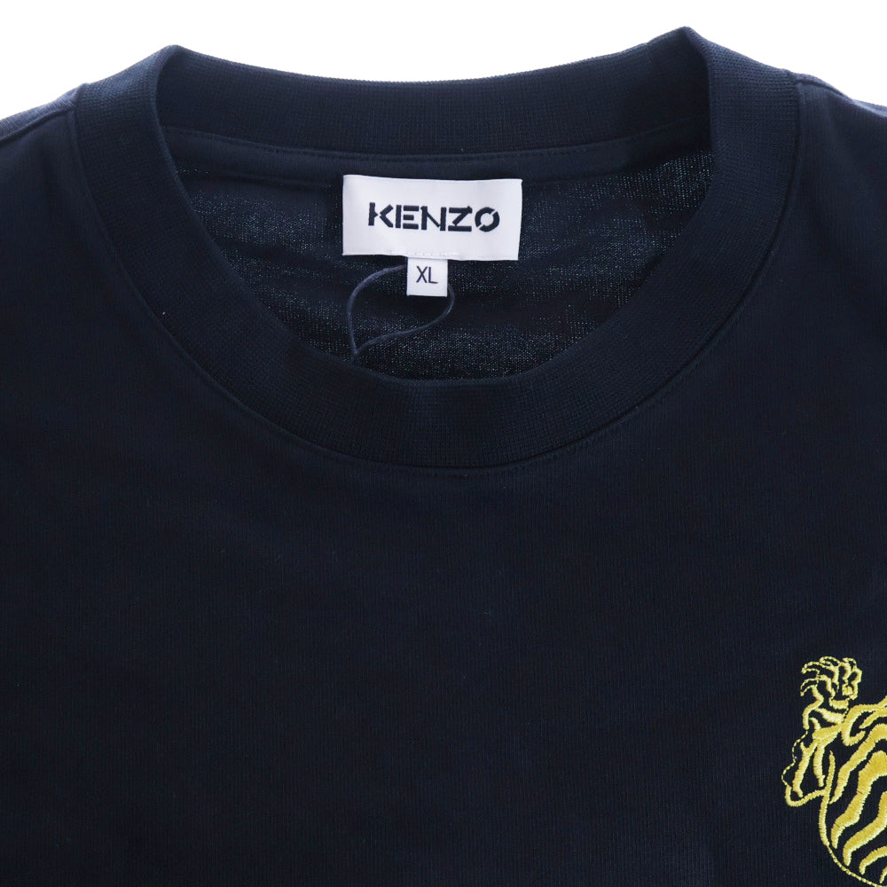 KENZO(ケンゾー) Relaxed Fit Large Kenzo Tiger T-Shirt タイガープリント 半袖Tシャツ ブラック FC55TS2014SA