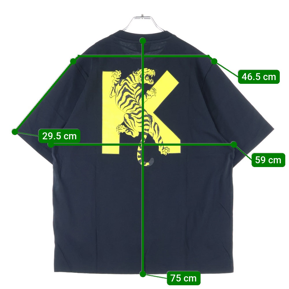 KENZO(ケンゾー) Relaxed Fit Large Kenzo Tiger T-Shirt タイガープリント 半袖Tシャツ ブラック FC55TS2014SA