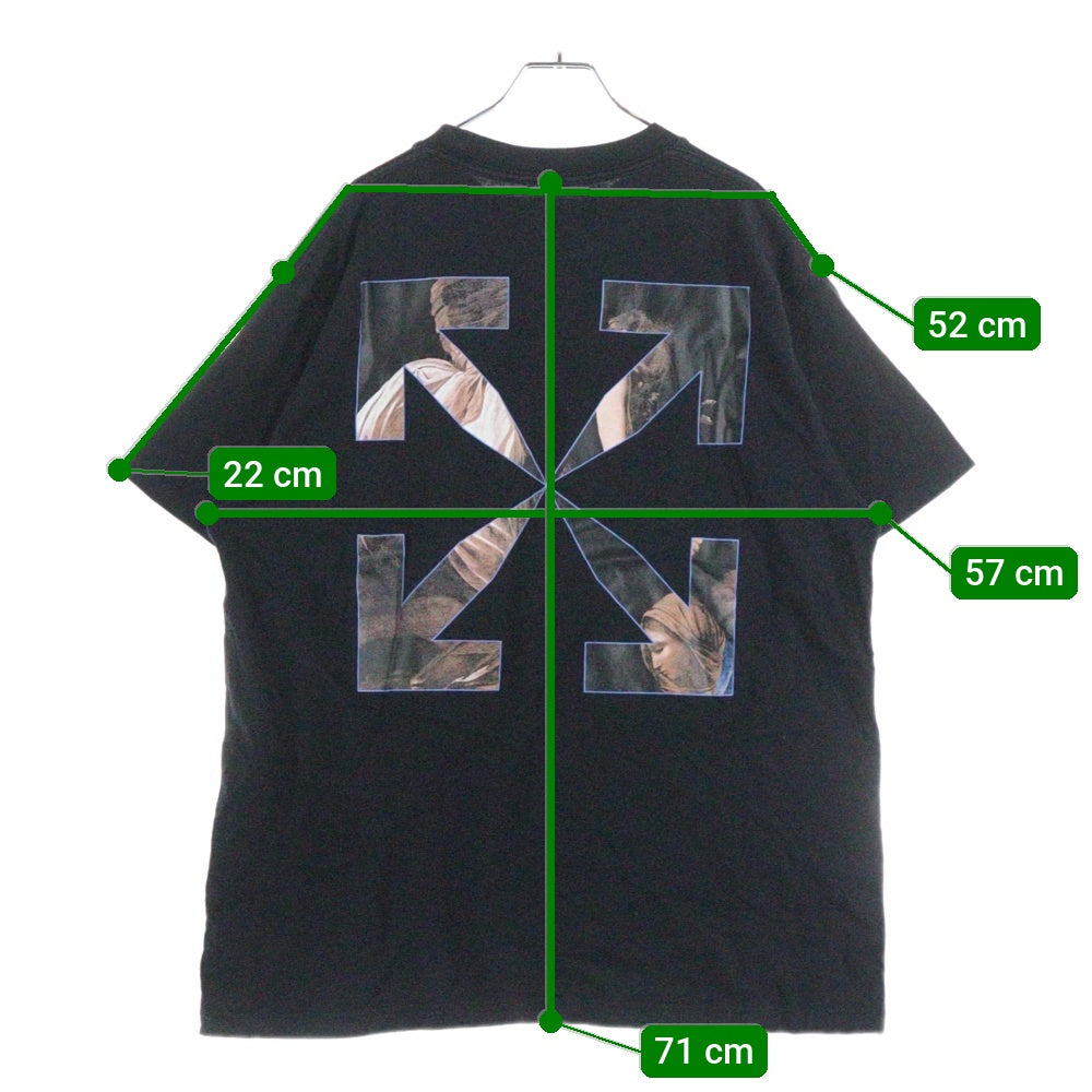 OFF-WHITE(オフホワイト) 20AW Caravaggio Angel Over T-Shirt カラヴァッジョ オーバーサイズ半袖Tシャツ ブラック OMAA038E20JER006