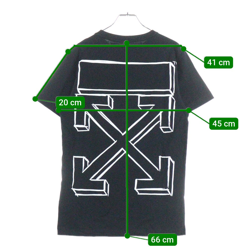 OFF-WHITE(オフホワイト) 18AW Maker Arrows T-shirt 半袖Tシャツ ブラック OMAA027E18185024