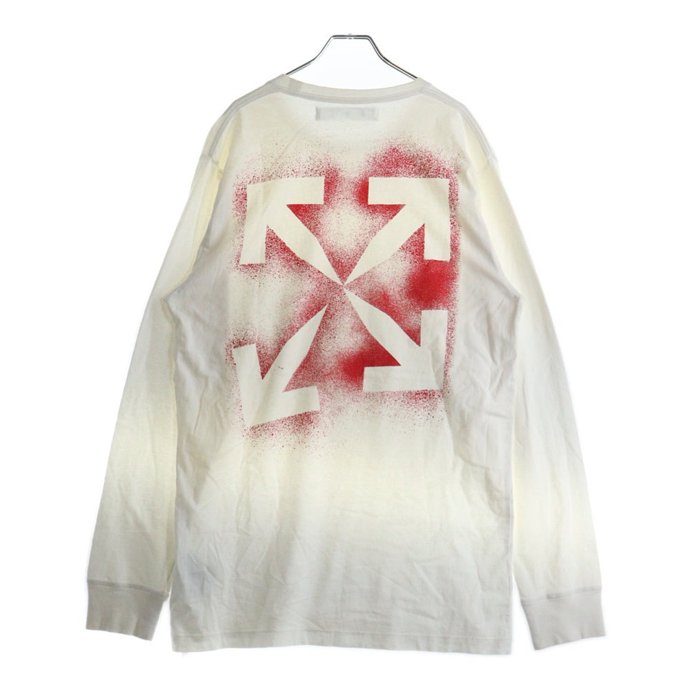 OFF-WHITE(オフホワイト) 20AW Spray Arrow L/S T-shirt 長袖Tシャツ ロンT ホワイト OMAB001E20JER004