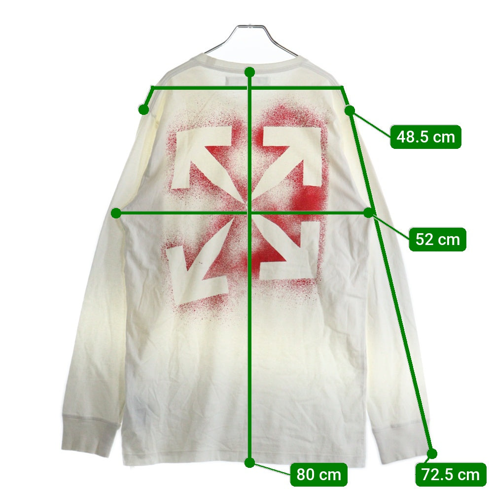 OFF-WHITE(オフホワイト) 20AW Spray Arrow L/S T-shirt 長袖Tシャツ ロンT ホワイト OMAB001E20JER004