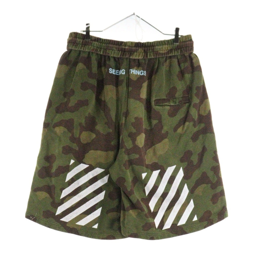OFF-WHITE(オフホワイト) 17AW Camouflage Sweatshorts カモフラージュ 迷彩ハーフパンツ ショーツ カーキ OMCB009F17601029