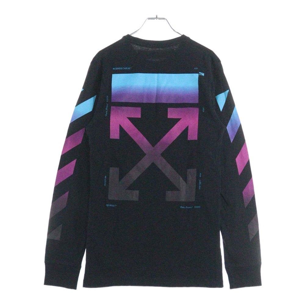 OFF-WHITE(オフホワイト) 18AW Diag Gradient L/S T-Shirt 長袖Tシャツ ブラック OMAB001F18185005