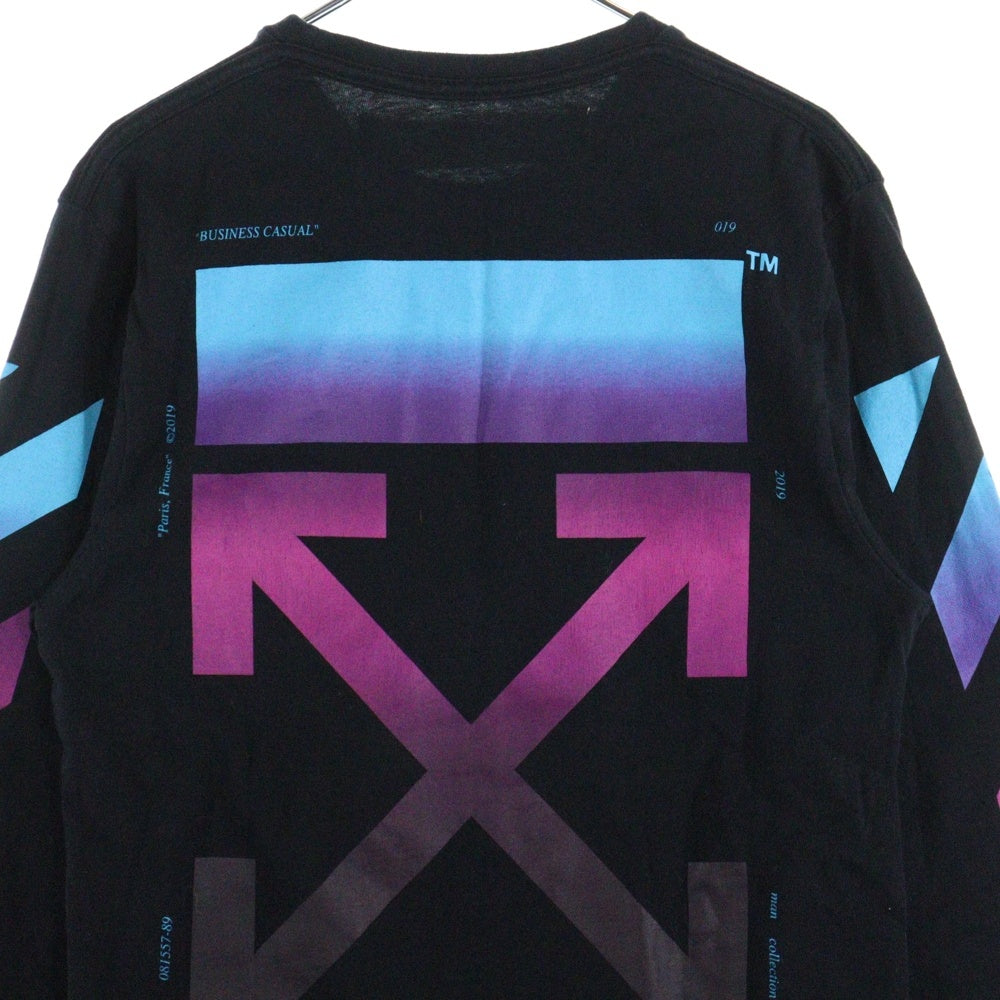 OFF-WHITE(オフホワイト) 18AW Diag Gradient L/S T-Shirt 長袖Tシャツ ブラック OMAB001F18185005