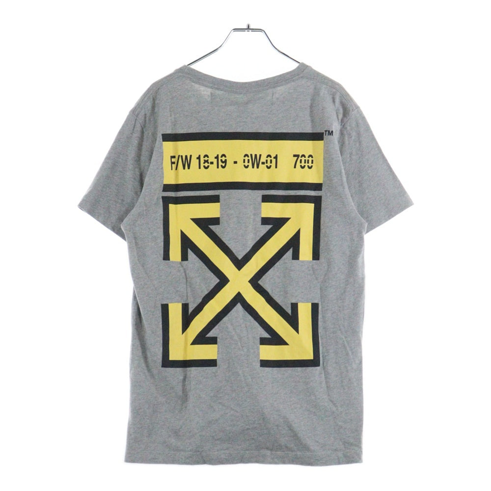 OFF-WHITE(オフホワイト) 18AW Yellow Arrows T-Shirt 半袖Tシャツ グレー OMAA027E18185025
