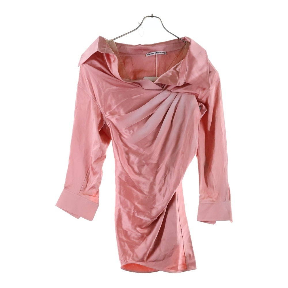 ALEXANDER WANG(アレキサンダーワン) Draped Corset Dress ドレープ シャツワンピース コルセット ドレス ピンク レディース 1WC3216386