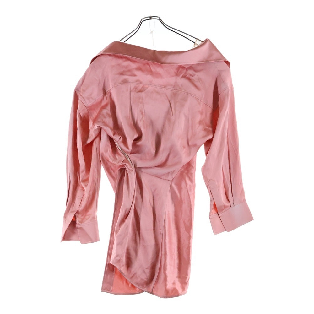 ALEXANDER WANG(アレキサンダーワン) Draped Corset Dress ドレープ シャツワンピース コルセット ドレス ピンク レディース 1WC3216386