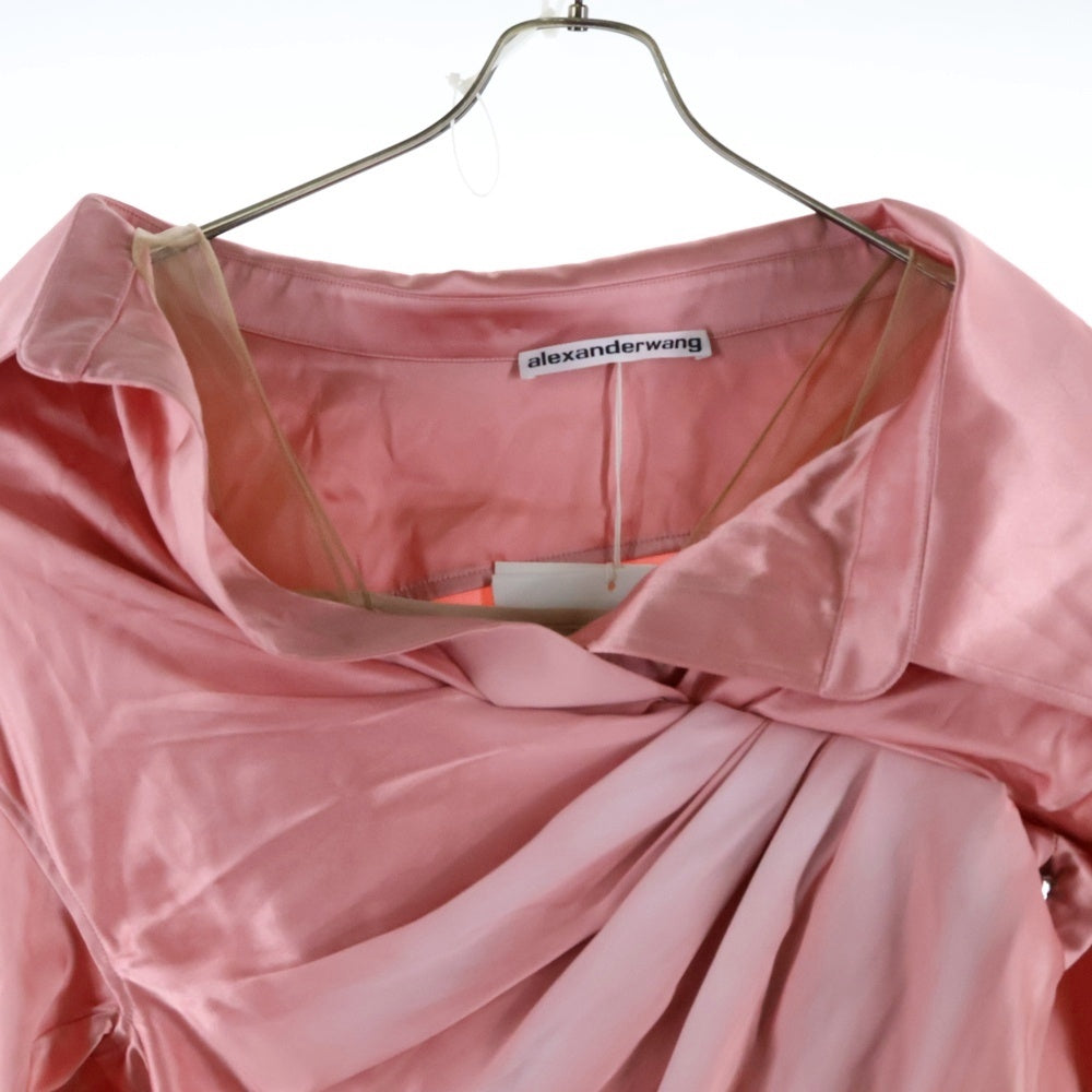 ALEXANDER WANG(アレキサンダーワン) Draped Corset Dress ドレープ シャツワンピース コルセット ドレス ピンク レディース 1WC3216386