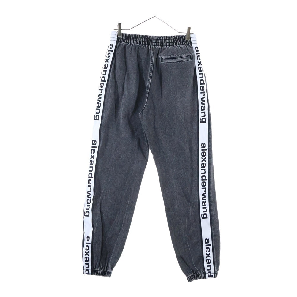 ALEXANDER WANG(アレキサンダーワン) Track Denim Pants サイドロゴ デニムパンツ ジーンズ グレー