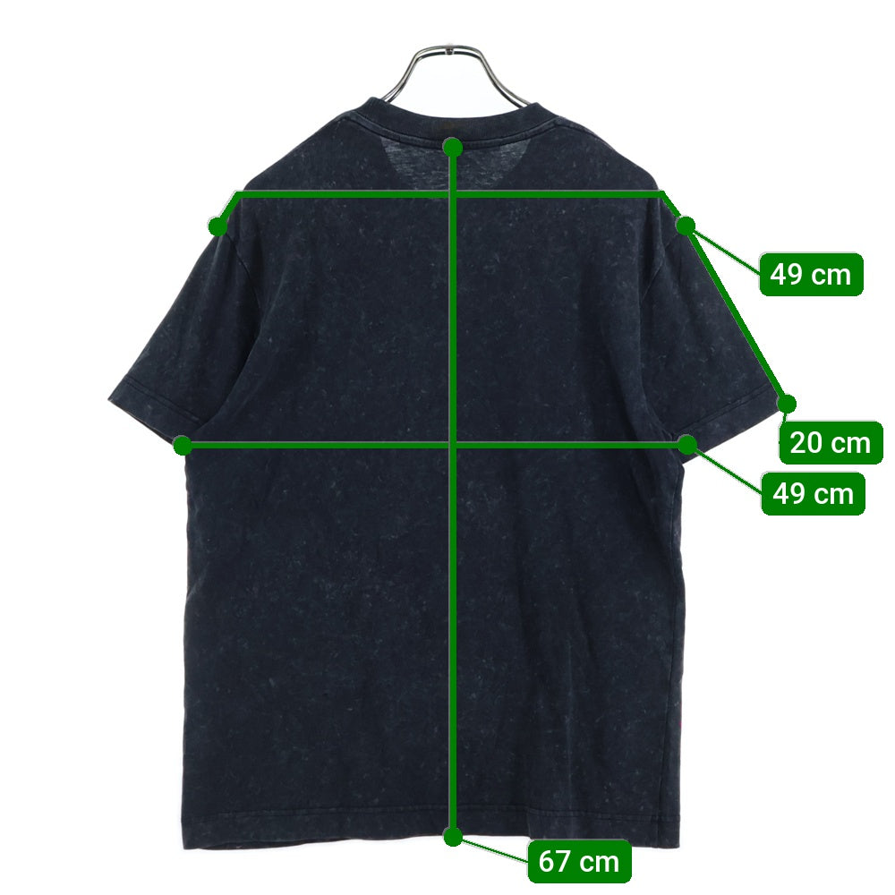 ALEXANDER WANG(アレキサンダーワン) Acid Tee ロゴ刺繍 ウォッシュド加工 半袖Tシャツ グレー