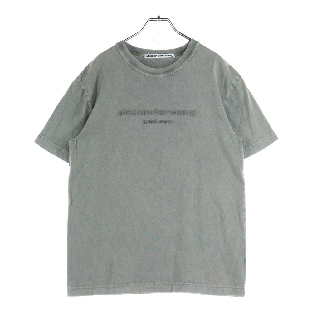 ALEXANDER WANG(アレキサンダーワン) T-Shirt エンボスロゴ 半袖Tシャツ グレー