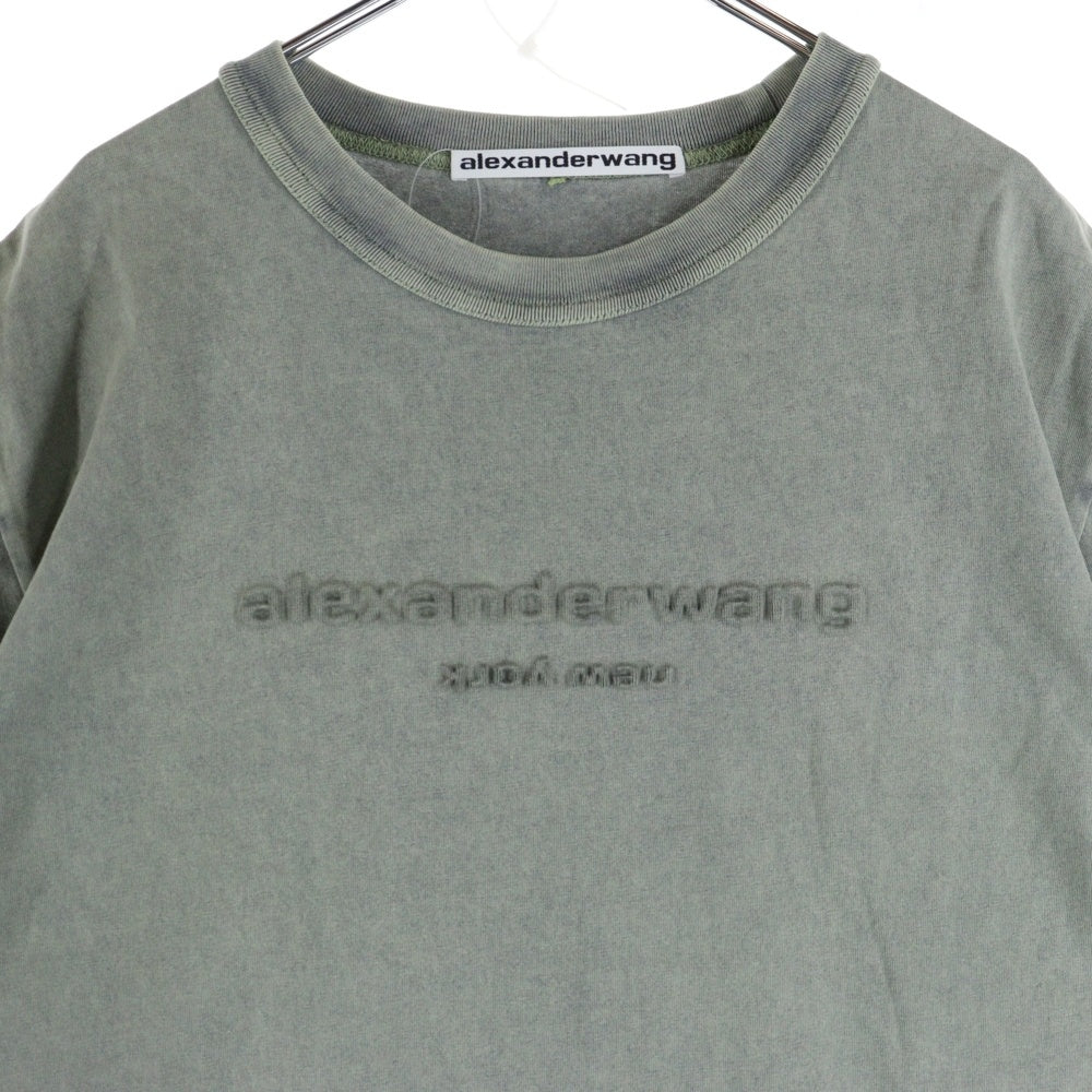 ALEXANDER WANG(アレキサンダーワン) T-Shirt エンボスロゴ 半袖Tシャツ グレー