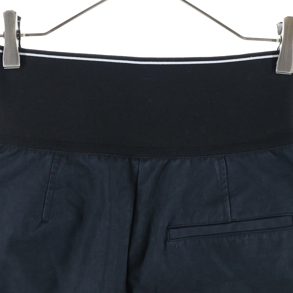 ALEXANDER WANG(アレキサンダーワン) Safari Short With Exposed Zipper And Logo Elastic ウエストロゴバンド ジップショートパンツ ネイビー レディース