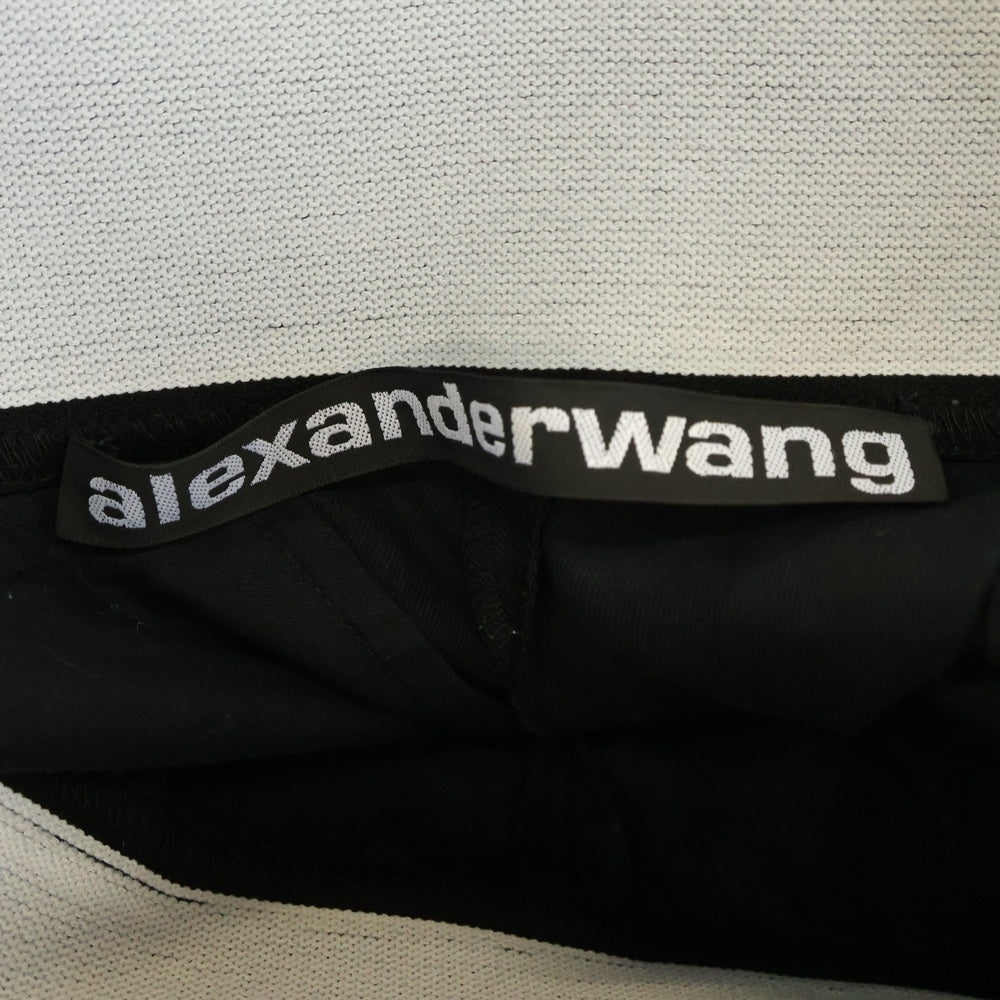 ALEXANDER WANG(アレキサンダーワン) Safari Short With Exposed Zipper And Logo Elastic ウエストロゴバンド ジップショートパンツ ネイビー レディース
