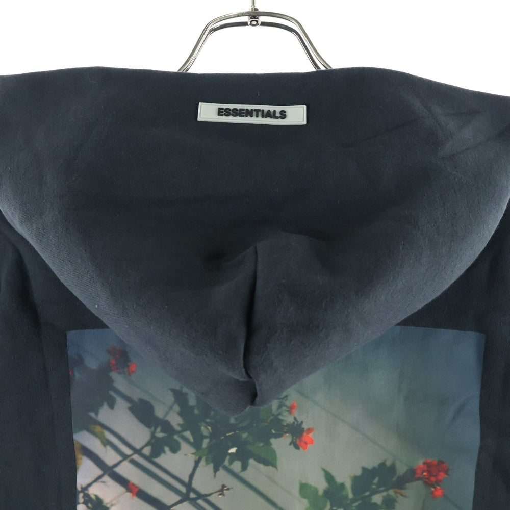 FEAR OF GOD ESSENTIALS(フィアオブゴッド エッセンシャルズ) HOODIE FLOWER フラワーフォト プルオーバースウェットパーカー フーディー ブラック