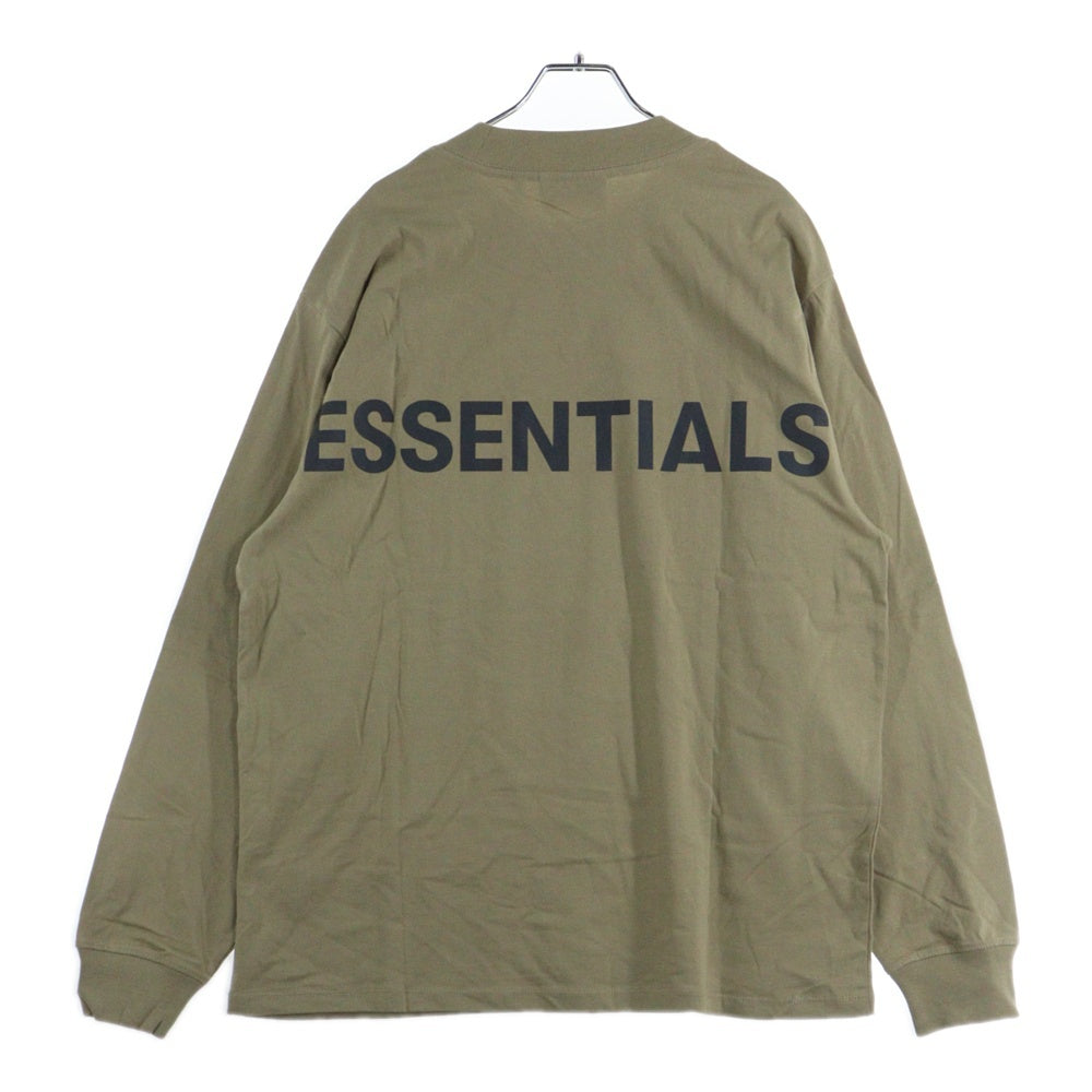 FEAR OF GOD ESSENTIALS(フィアオブゴッド エッセンシャルズ) L/S T-SHIRT バックリフレクターロゴ長袖Tシャツ ロンT ベージュ
