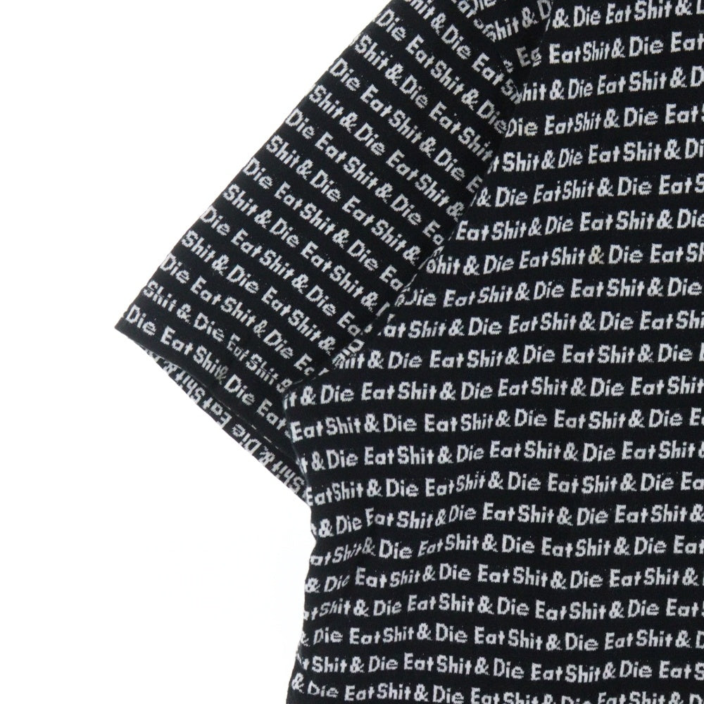 SUPREME(シュプリーム) 14AW ESD Jacquard Top Eat Shit & Die ジャガード 半袖Tシャツ ブラック