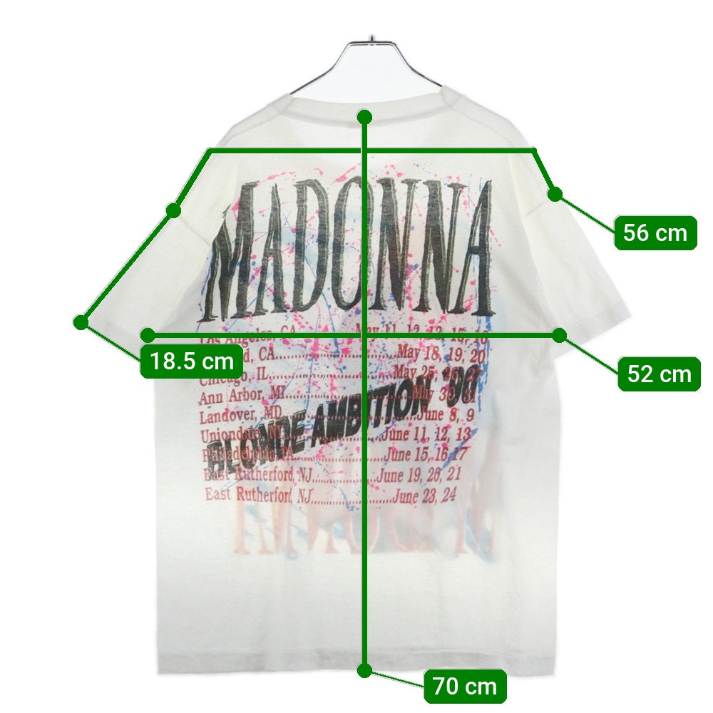 VINTAGE(ヴィンテージ) 90S Madonna Blonde Ambition '90 マドンナ 半袖Tシャツ ホワイト