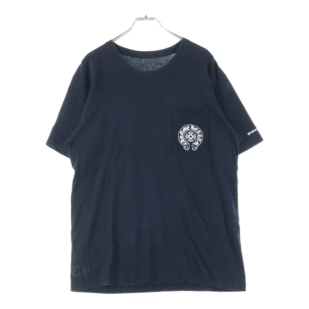 CHROME HEARTS(クロムハーツ) CH T-SHIRT バックホースシュープリント 半袖Tシャツ ブラック