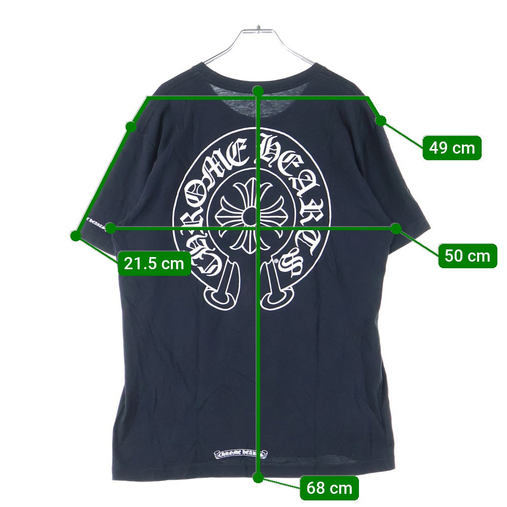 CHROME HEARTS(クロムハーツ) CH T-SHIRT バックホースシュープリント 半袖Tシャツ ブラック