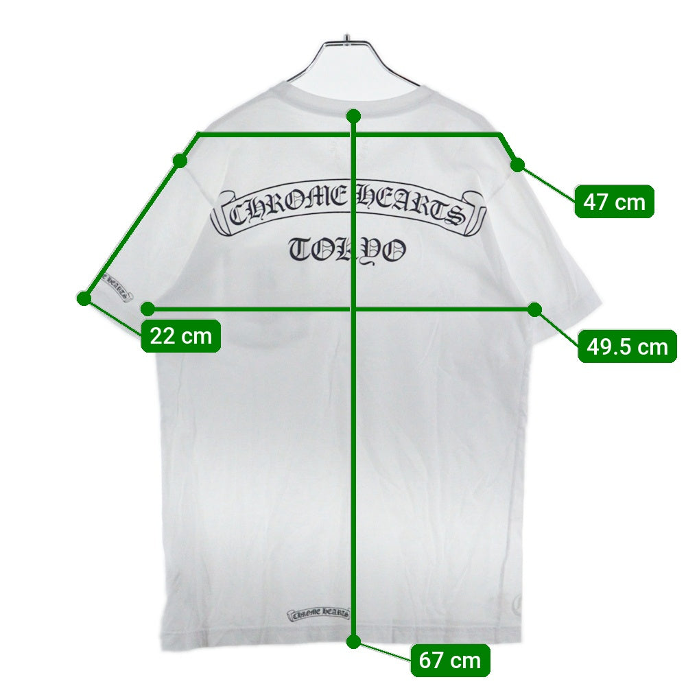CHROME HEARTS(クロムハーツ) CH T-SHIRT LTD TOKYO 東京限定 バックスクロールプリント 半袖Tシャツ ホワイト