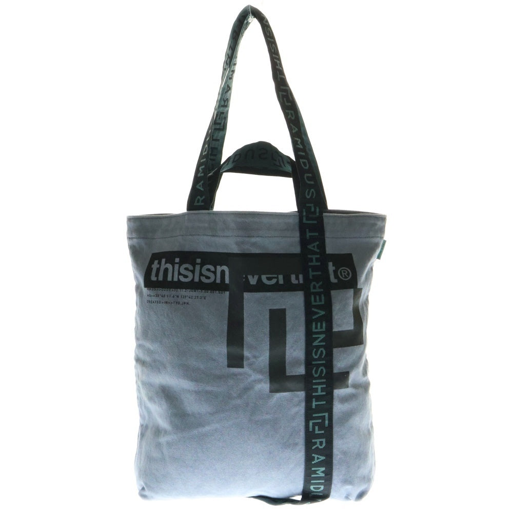 THISISNEVERTHAT(ディスイズネバーザット) ×RAMIDUS Tote Bag ×ラミダス トートバッグM 2wayハンドバッグ グレー