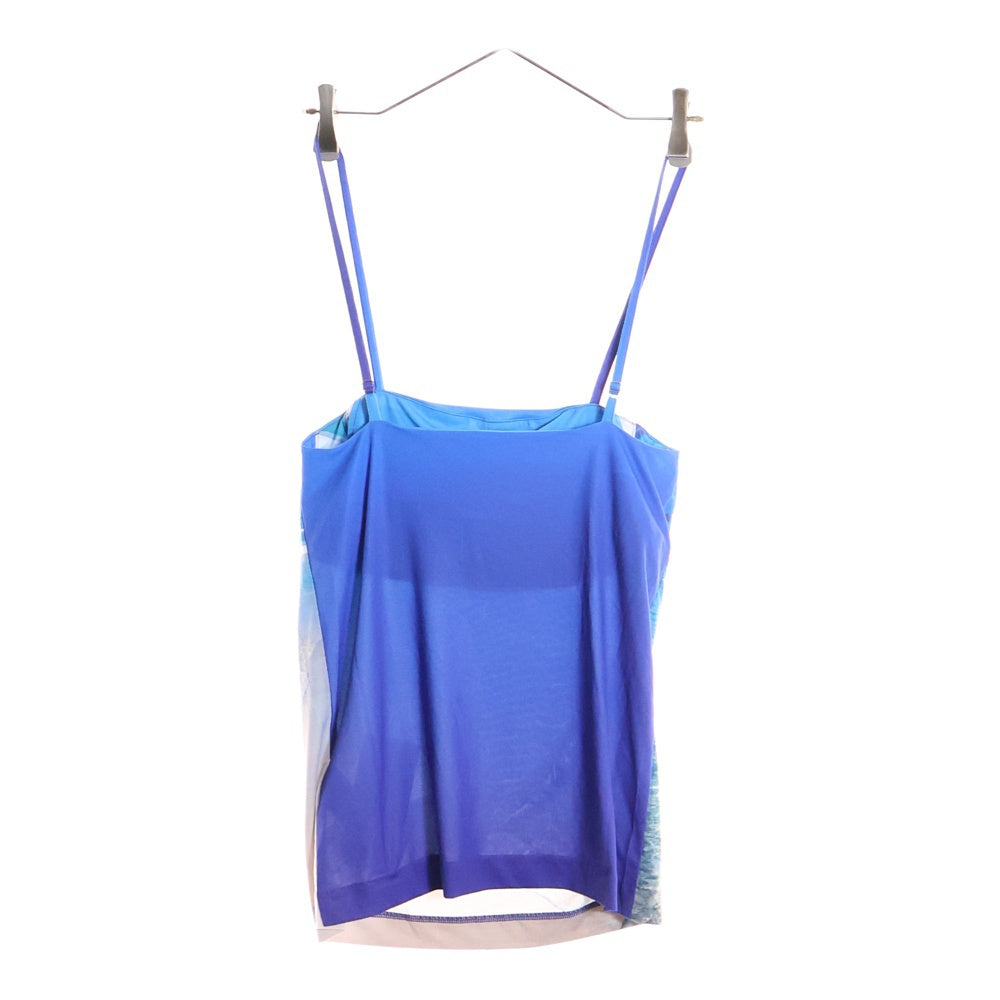 NO BRAND(ノーブランド) 21SS GVGV Beach Print Cami Top ジーブイジーブイ ビーチプリントキャミトップ レディース 総柄キャミソール GV2113007 ブルー