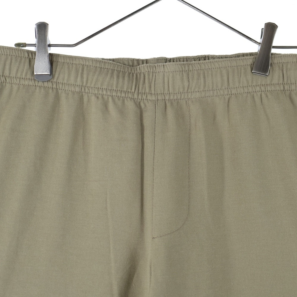 M.I.D.A.(ミダ) テーパードパンツ ドローストリングナイロンスラックス M211803 ブラウン