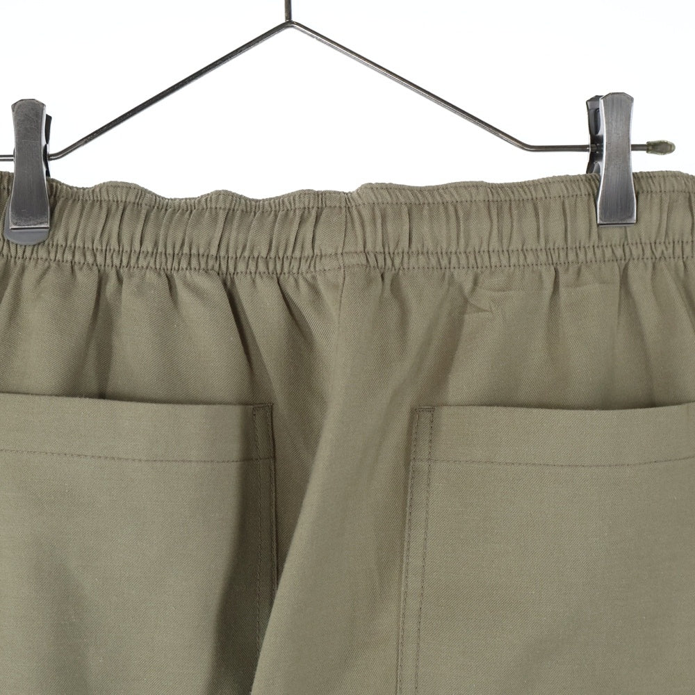 M.I.D.A.(ミダ) テーパードパンツ ドローストリングナイロンスラックス M211803 ブラウン