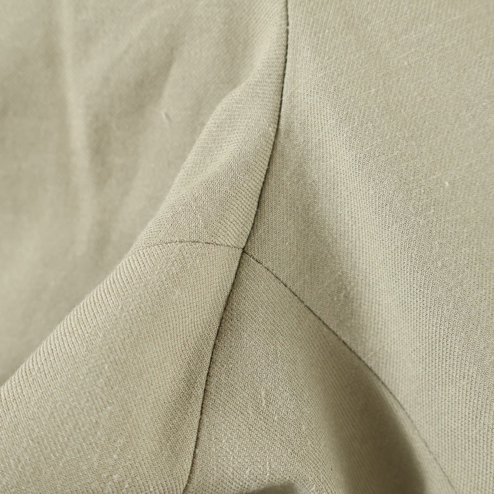 M.I.D.A.(ミダ) テーパードパンツ ドローストリングナイロンスラックス M211803 ブラウン