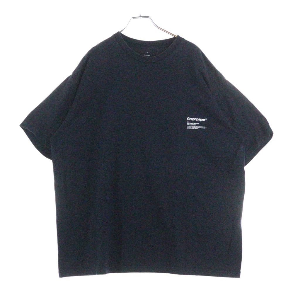 Graphpaper(グラフペーパー) 18AW ロゴプリントTシャツ クルーネック半袖Tシャツ ブラック