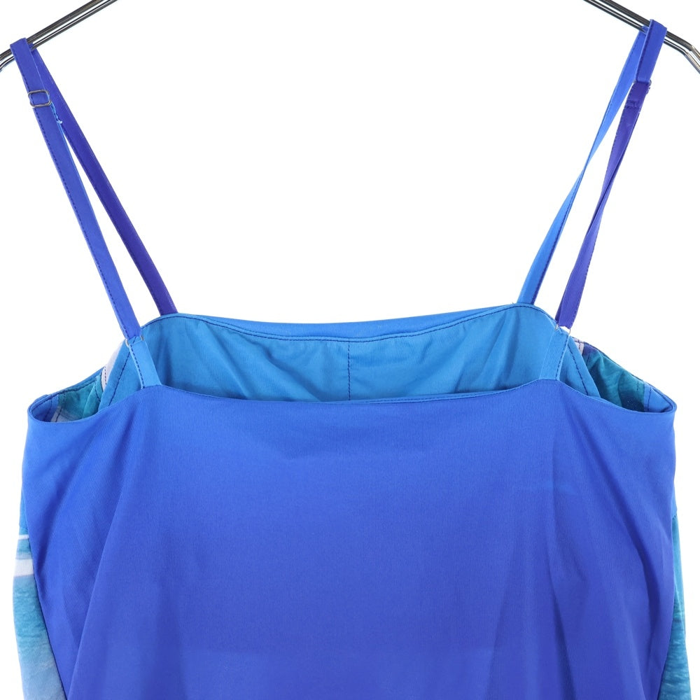 NO BRAND(ノーブランド) GVGV Beach Print Cami Top ジーブイジーブイ ビーチプリントキャミトップ レディース 総柄キャミソール GV2113007 ブルー