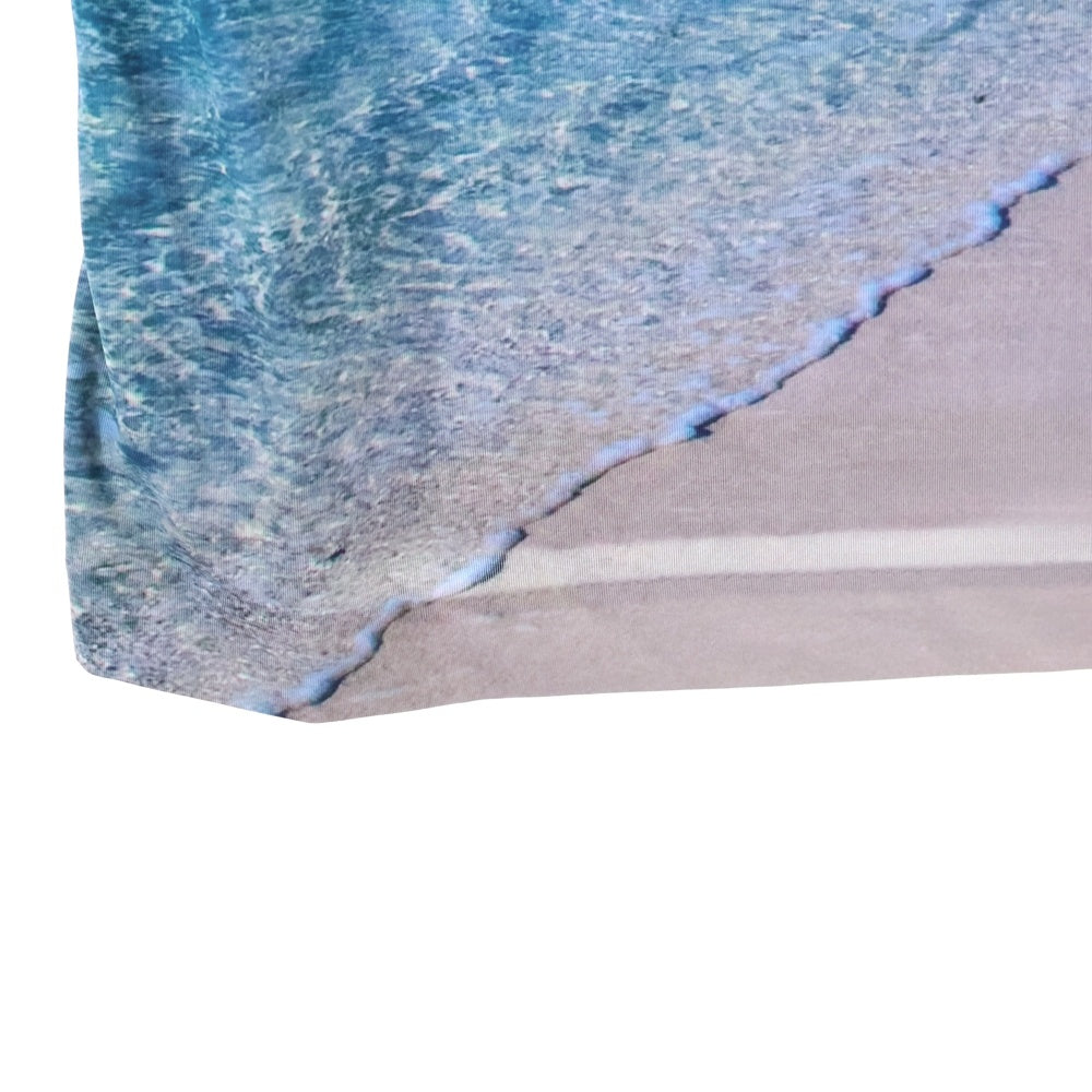 NO BRAND(ノーブランド) GVGV Beach Print Cami Top ジーブイジーブイ ビーチプリントキャミトップ レディース 総柄キャミソール GV2113007 ブルー