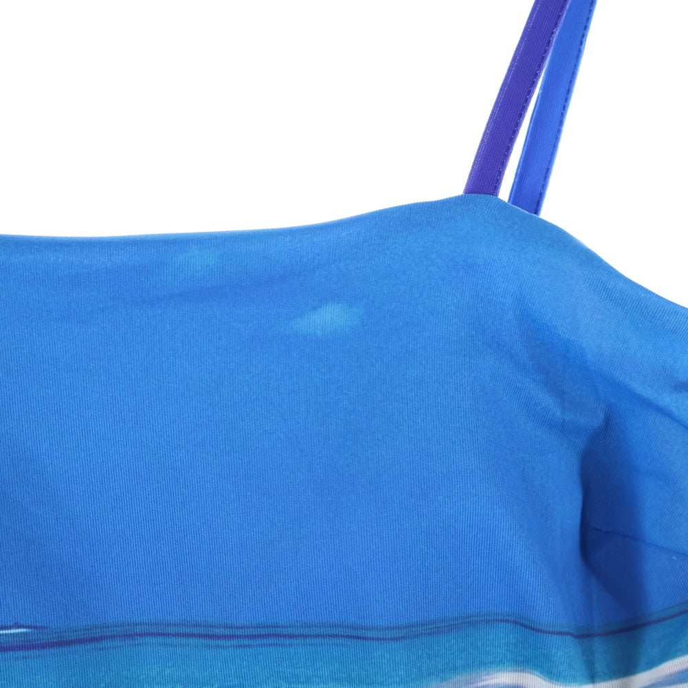 NO BRAND(ノーブランド) GVGV Beach Print Cami Top ジーブイジーブイ ビーチプリントキャミトップ レディース 総柄キャミソール GV2113007 ブルー
