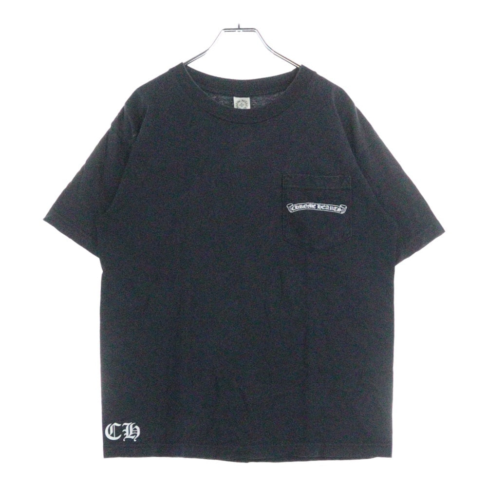 CHROME HEARTS(クロムハーツ) OLD USA Logo S/S TEE スクロールロゴプリントクルーネック半袖Tシャツ ブラック