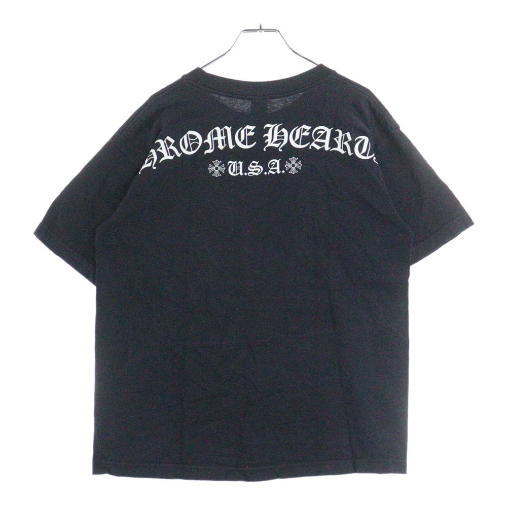 CHROME HEARTS(クロムハーツ) OLD USA Logo S/S TEE スクロールロゴプリントクルーネック半袖Tシャツ ブラック